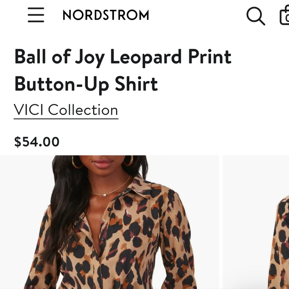NWOT Vici collection Ball of Joy leopard blouse by Grey Lab - Picture 6 of 12